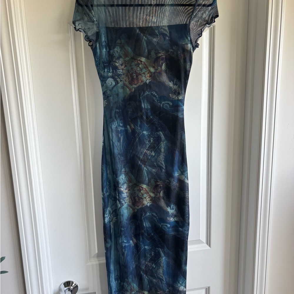 Almost Famous Y2K Partially Sheer Dress